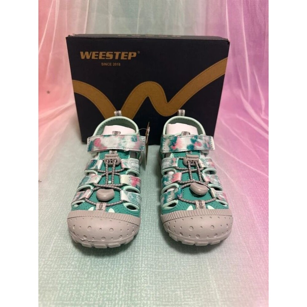 162) Weestep Toddler Little Kid Boys and Girls Close Toe Hook Loop Sandal